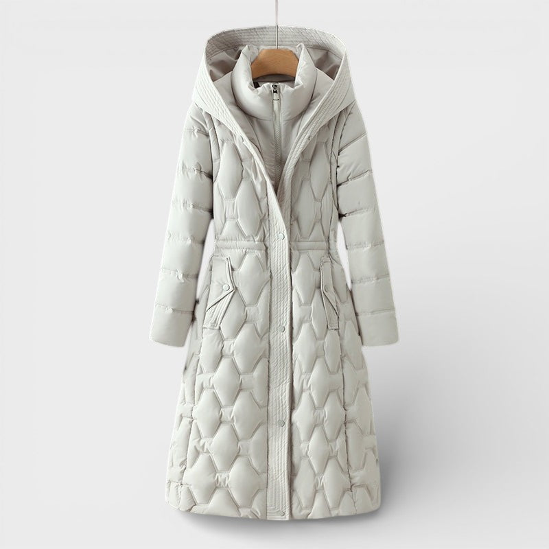 Magdalena | Elegante abrigo largo con capucha