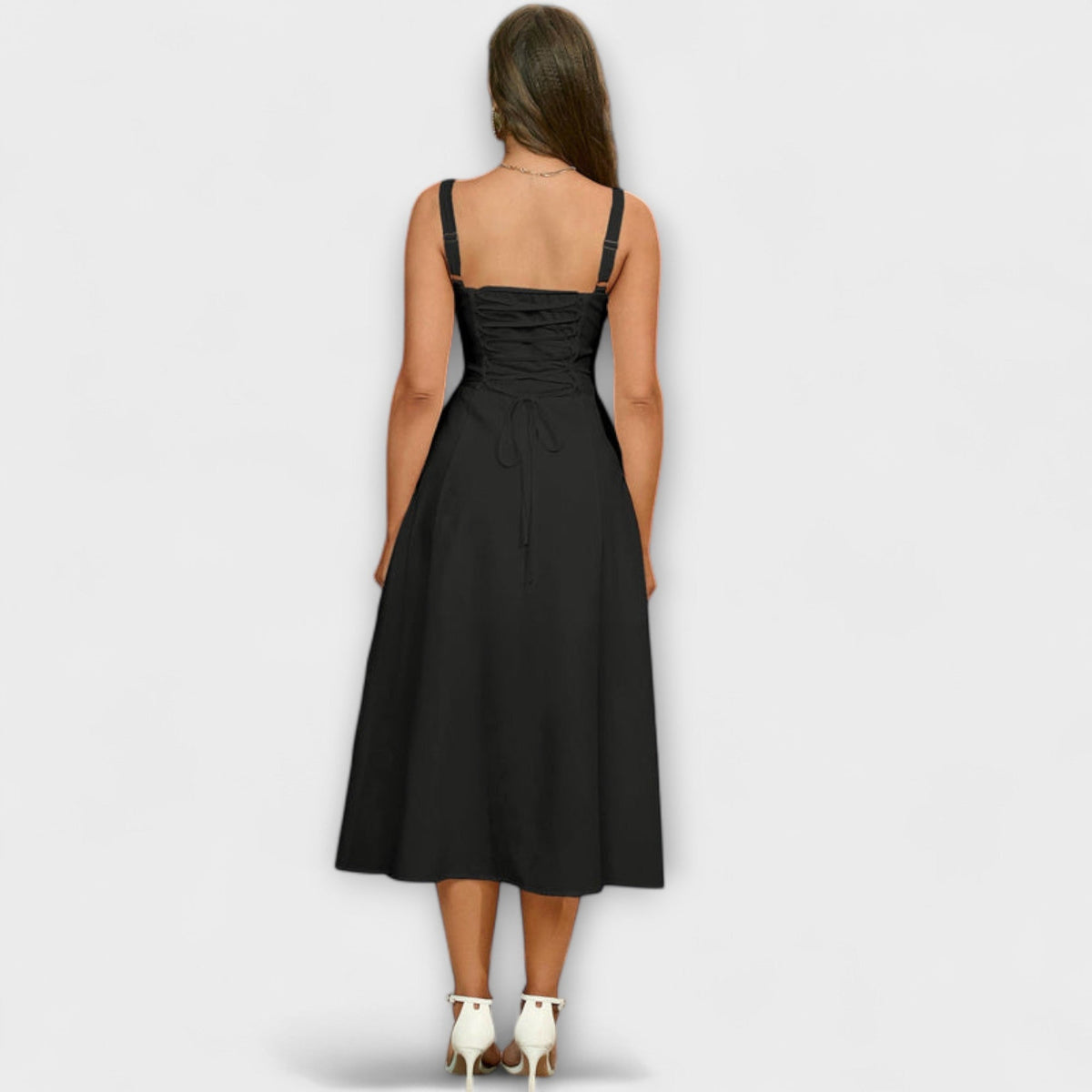 Nadežda - Top de vestido rosa con detalle de abertura