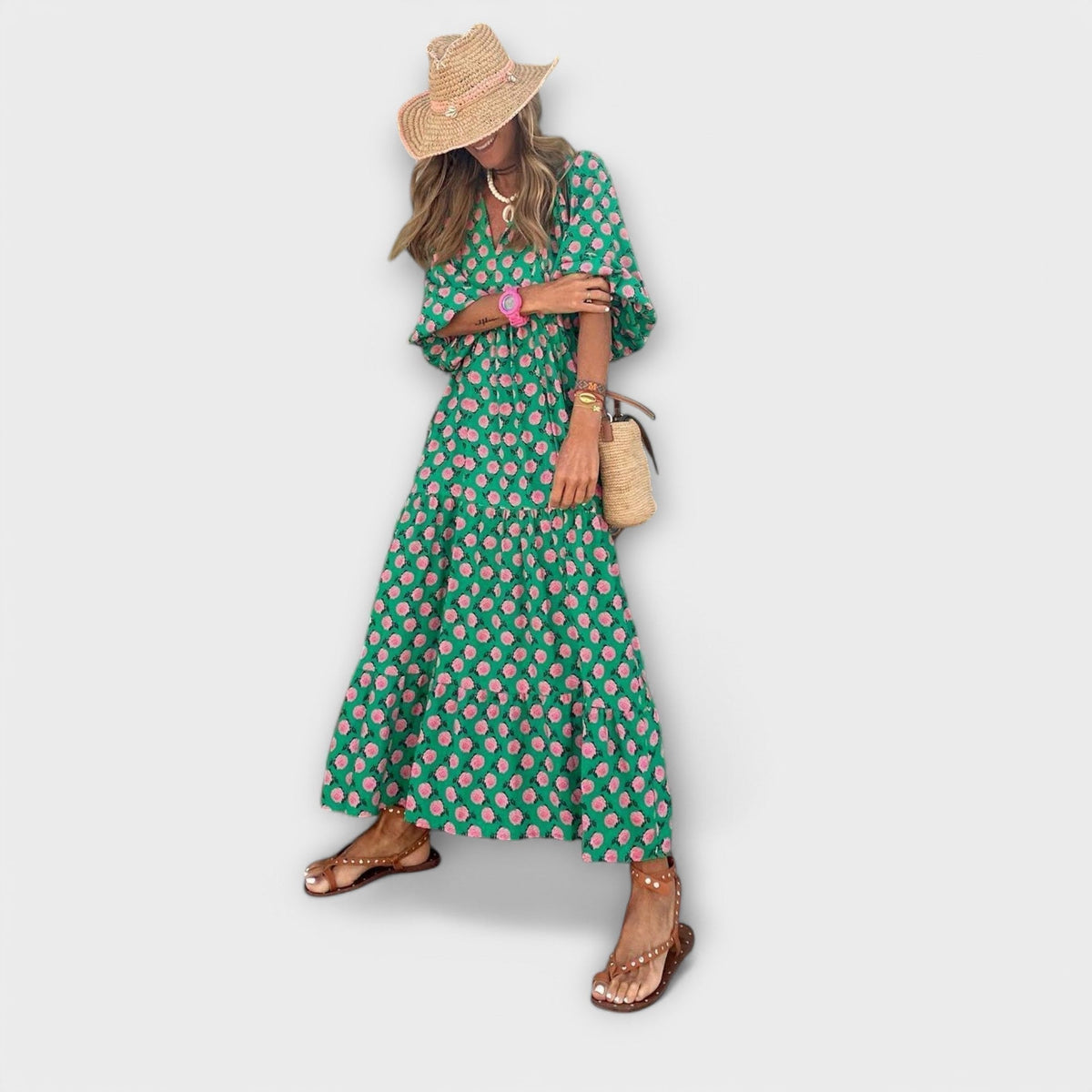 Ropa maxi geométrica elegante