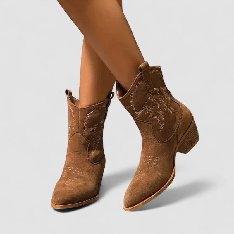 Dulce™ | Botas de Tobillo Bordadas Western