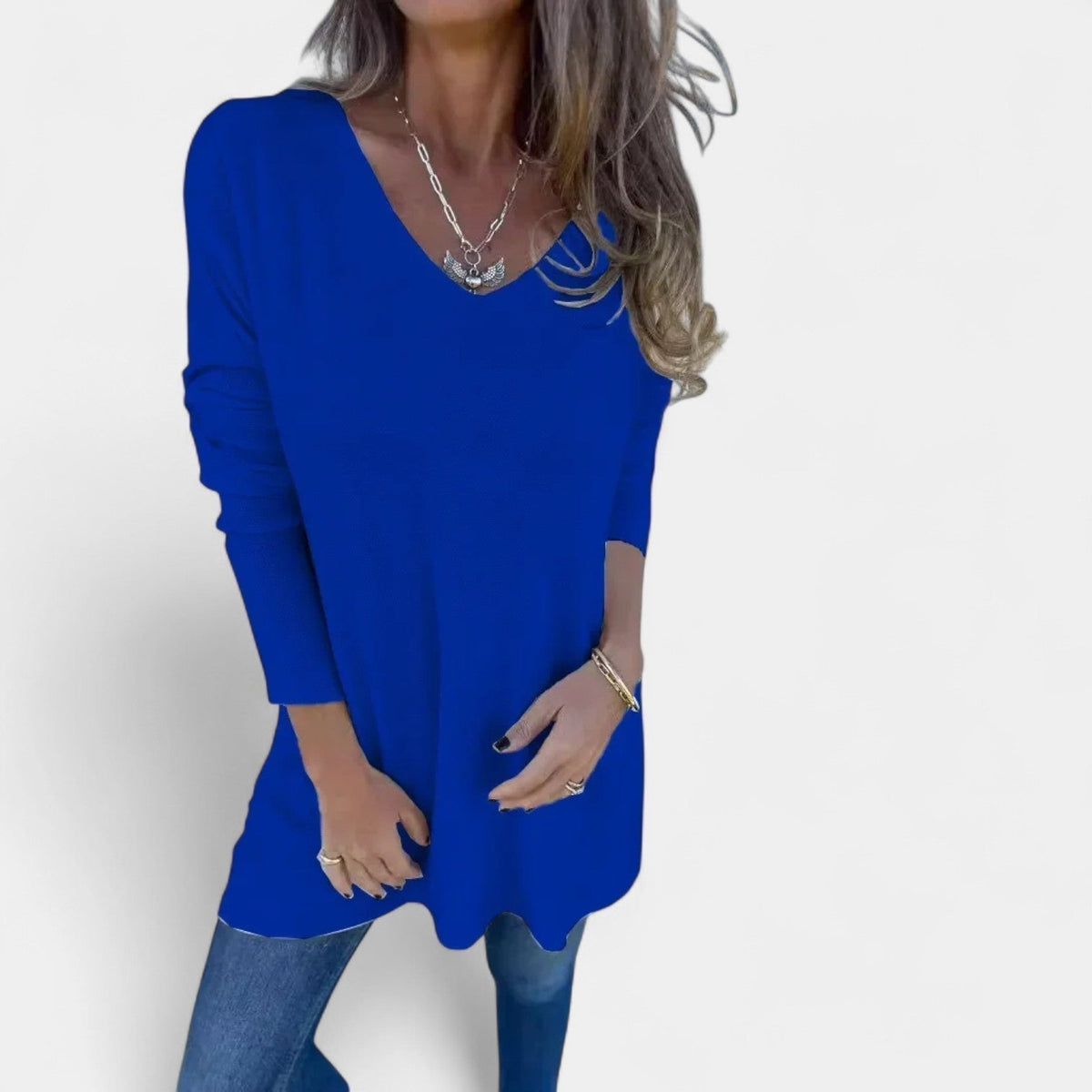 Leontýna – Túnica amplia de punto con escote en V
