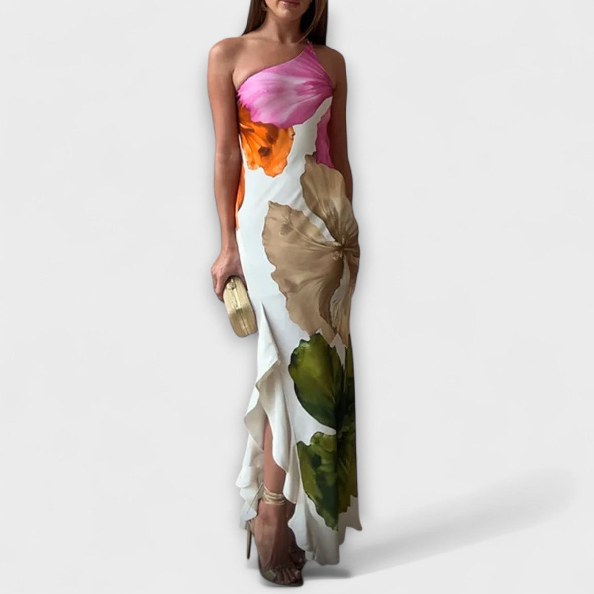 Saphir - Vestido Maxi Elegante con Patchwork