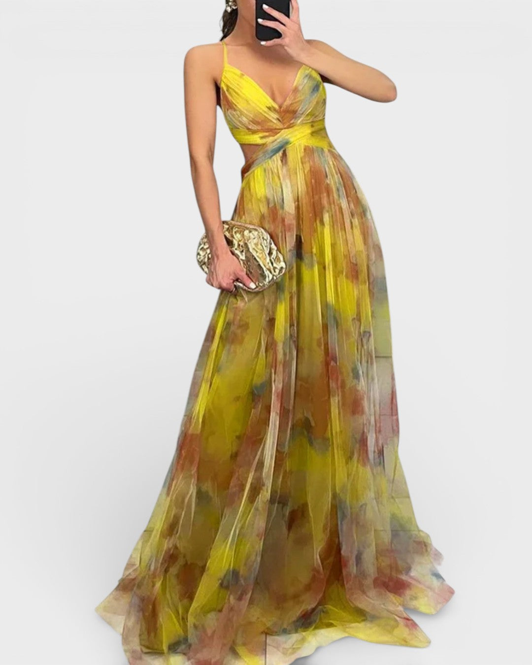 Jelena | Vestido maxi con estampado floral