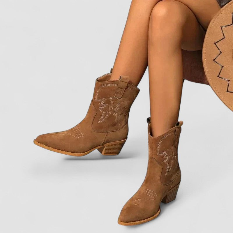Dulce™ | Botas de Tobillo Bordadas Western