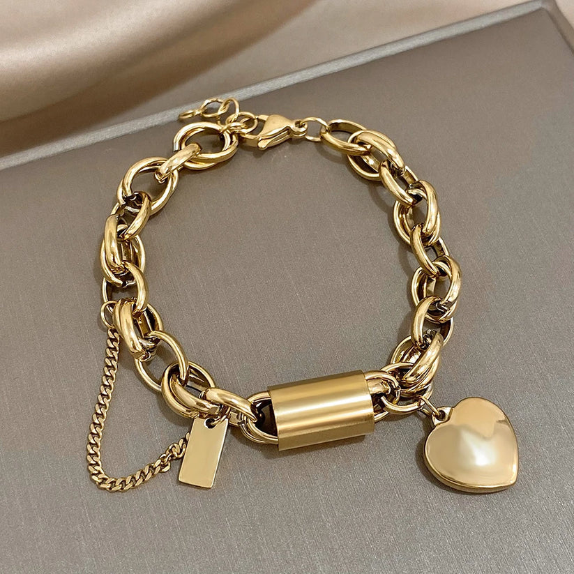 Guadalupe™ | Pulsera con Dije de Corazón