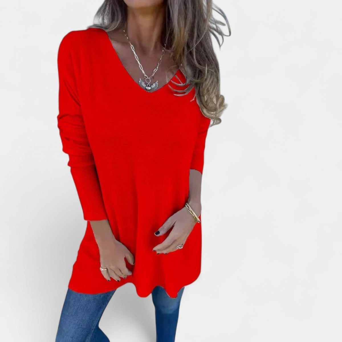 Leontýna – Túnica amplia de punto con escote en V