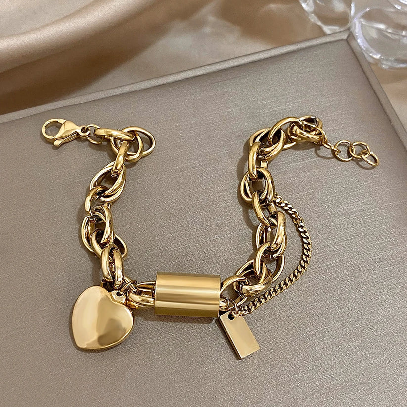 Guadalupe™ | Pulsera con Dije de Corazón