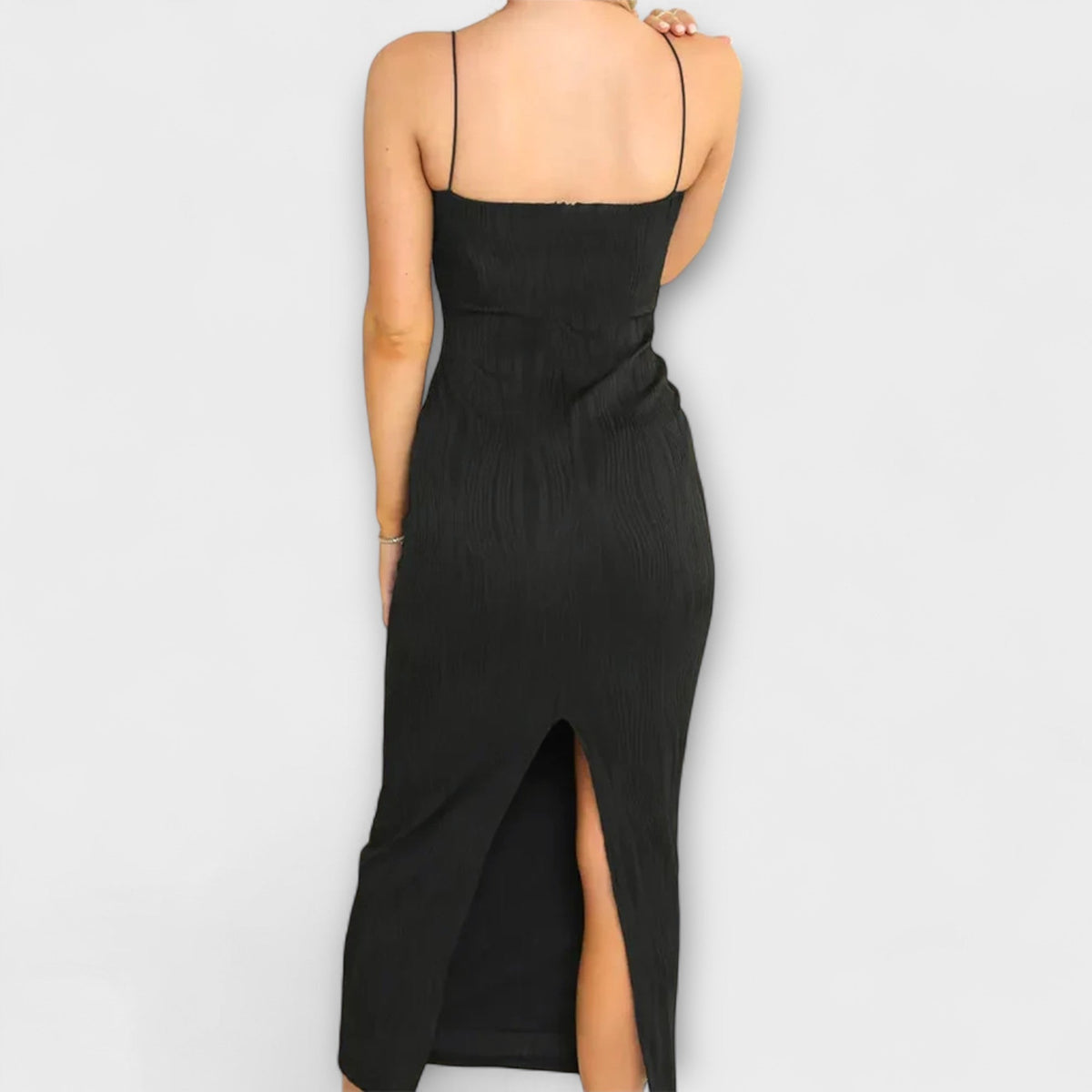 Vestidos maxi sin mangas elegantes con volantes