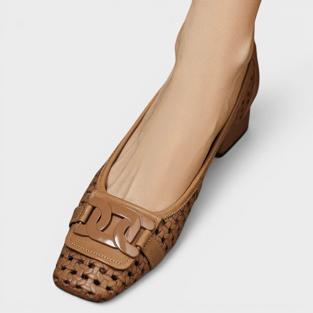 Patrizia | Tacones de Cuero Trenzado
