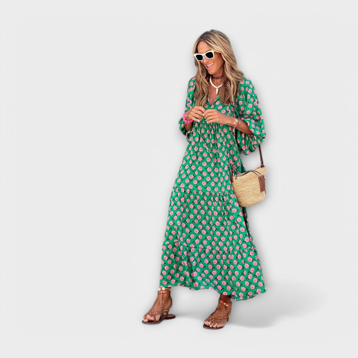 Ropa maxi geométrica elegante