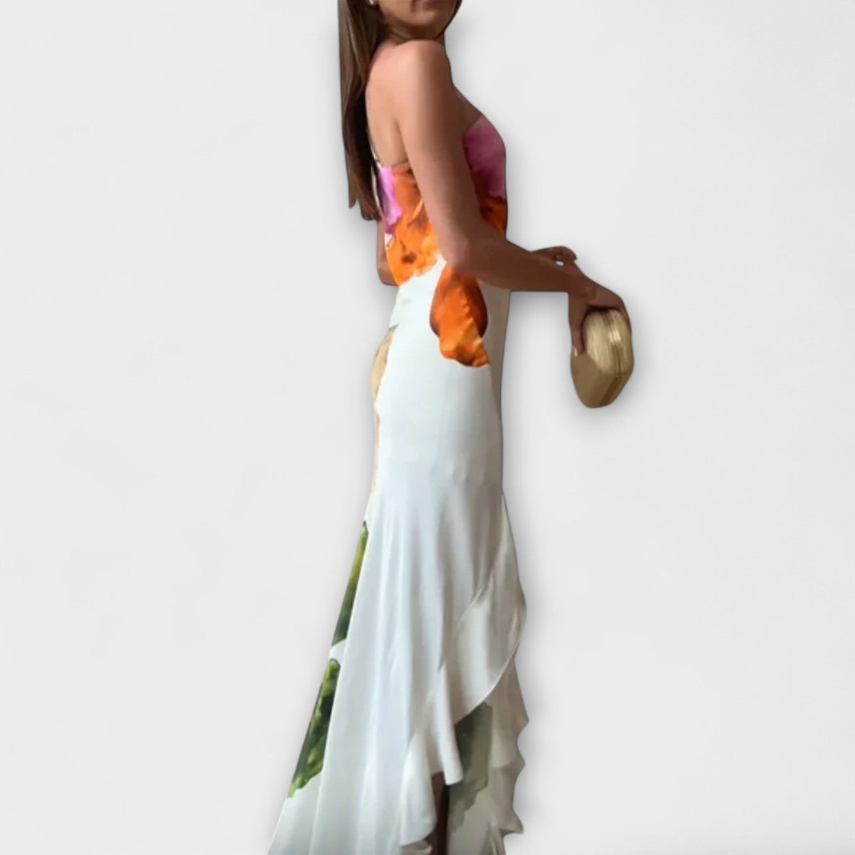 Saphir - Vestido Maxi Elegante con Patchwork