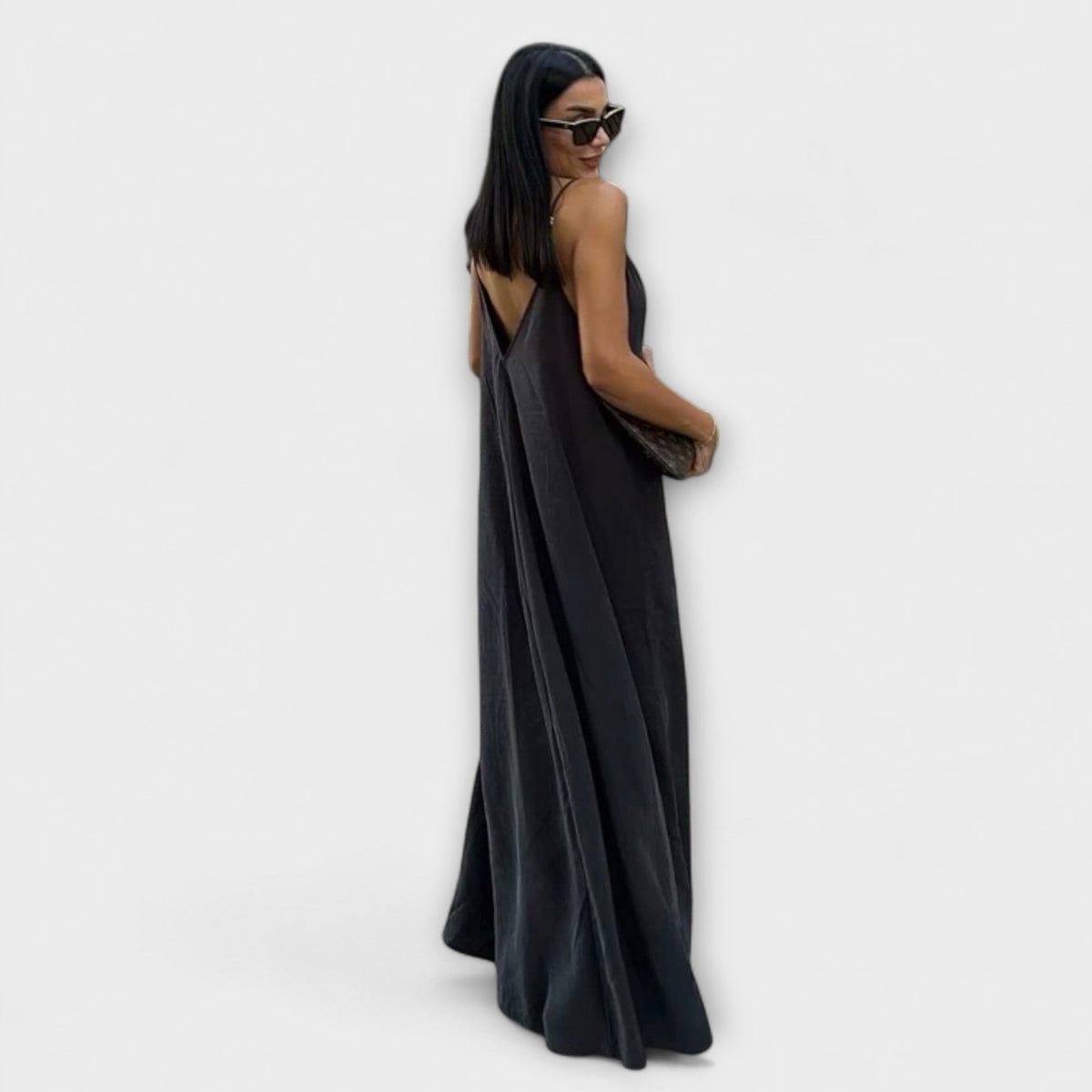 Vestido maxi con tirantes