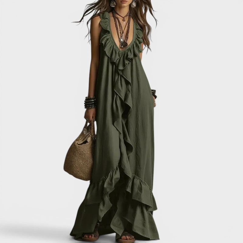 Fabiana | Vestido Boho con Volantes