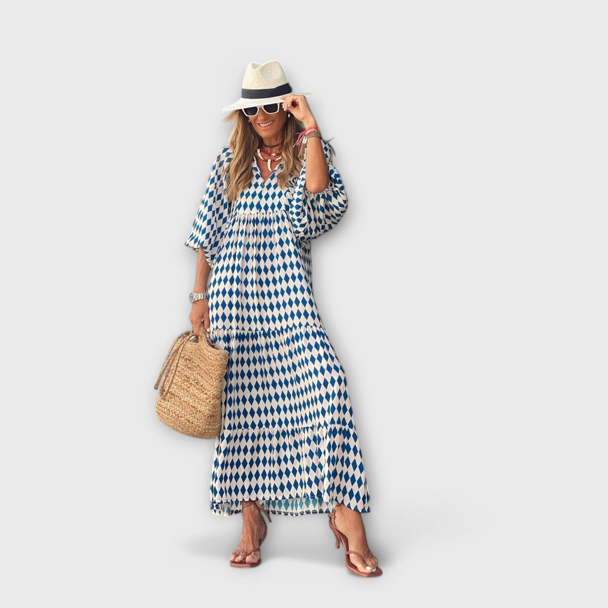 Ropa maxi geométrica elegante