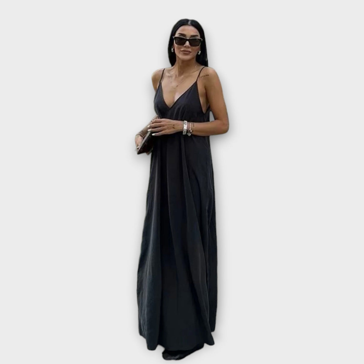 Vestido maxi con tirantes
