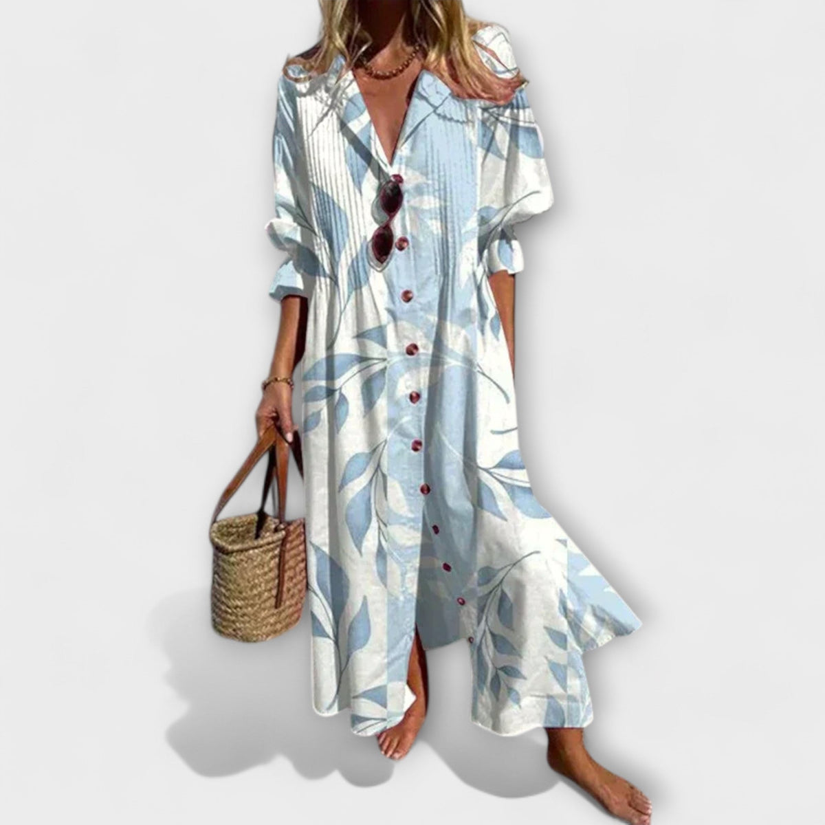 Lila - Vestido Maxi Lichotivé con Cobertura para el Vientre
