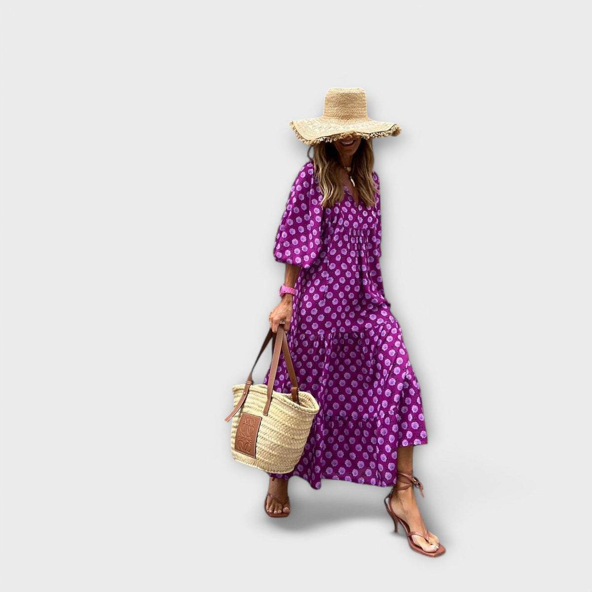 Ropa maxi geométrica elegante