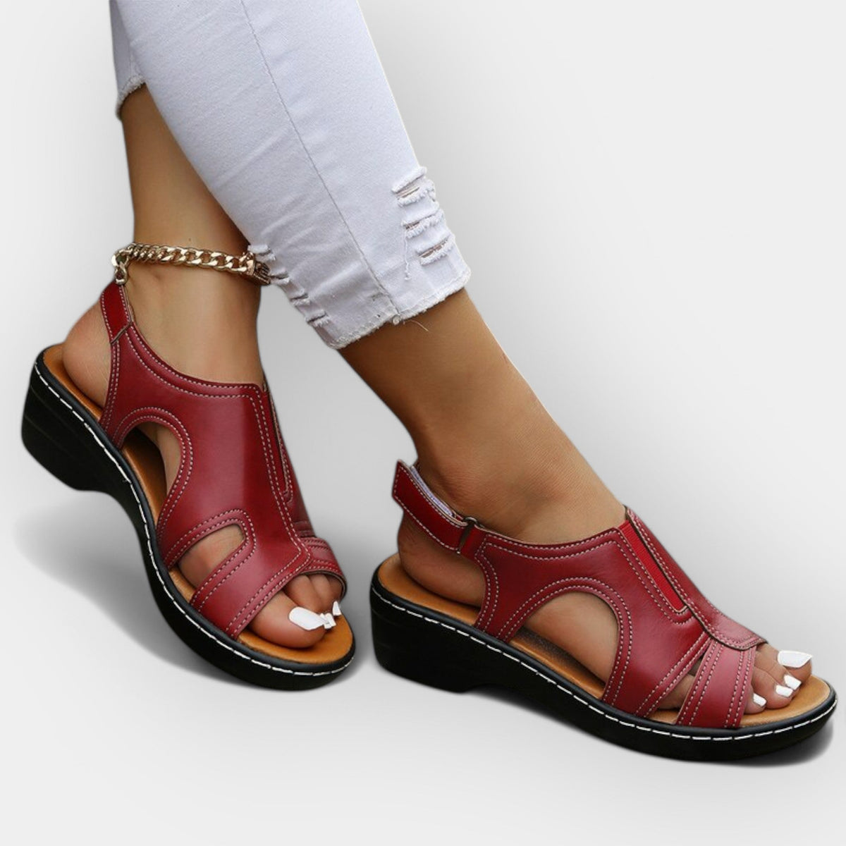 Sandalias de piel elegantes