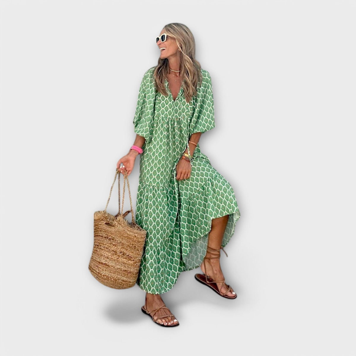 Ropa maxi geométrica elegante