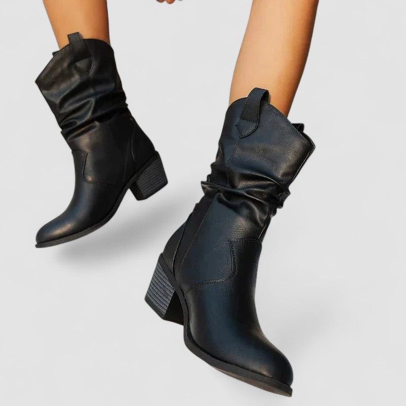 Leonor™ | Botas de Tacón Caídas