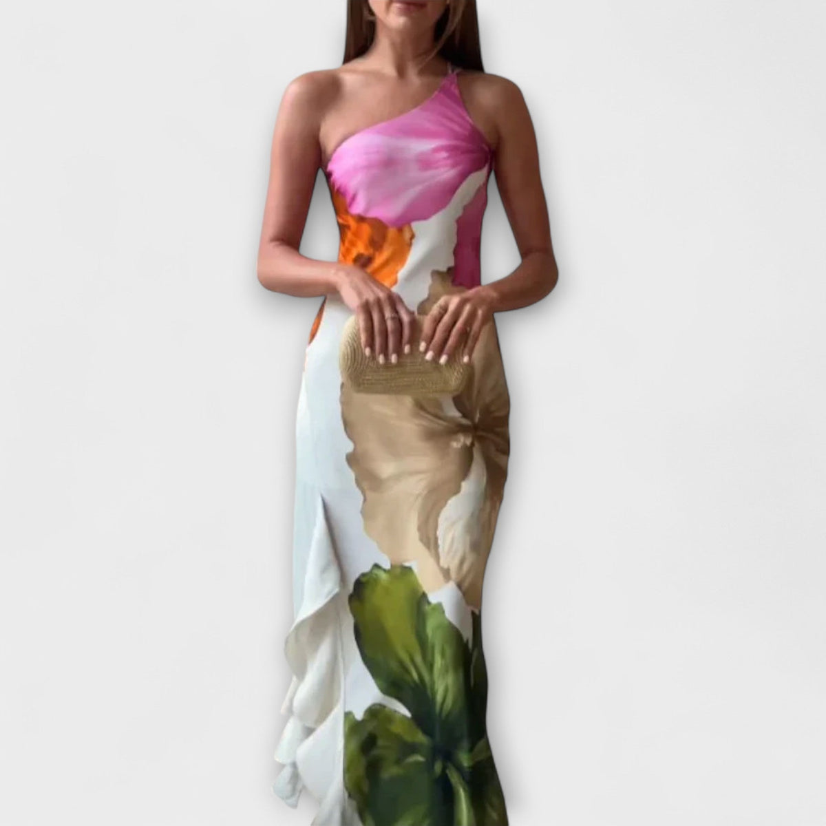 Saphir - Vestido Maxi Elegante con Patchwork