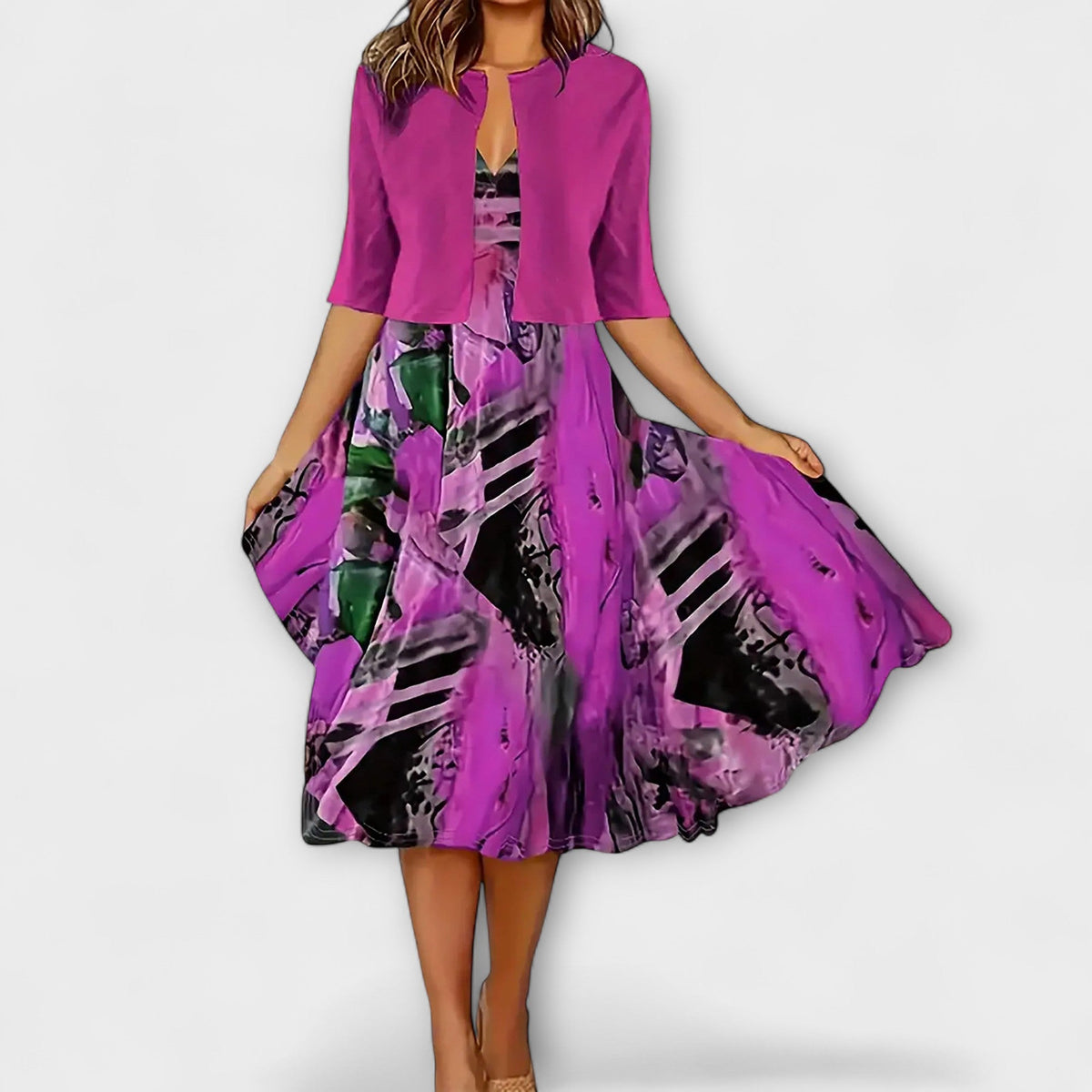Vestidos midi para mujeres con blazer