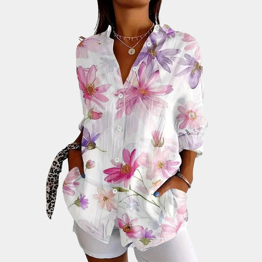 Nika – Blusa de verano con motivo vibrante