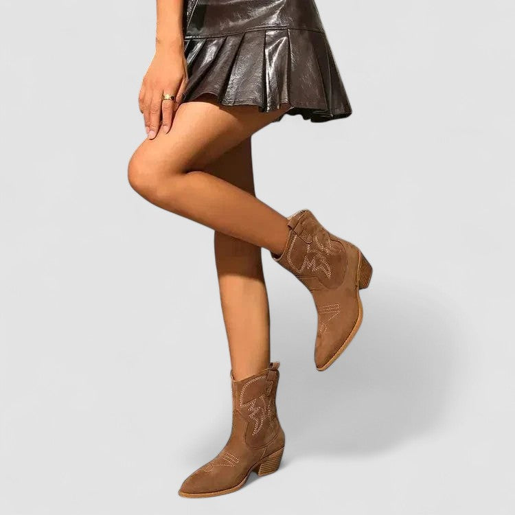 Dulce™ | Botas de Tobillo Bordadas Western
