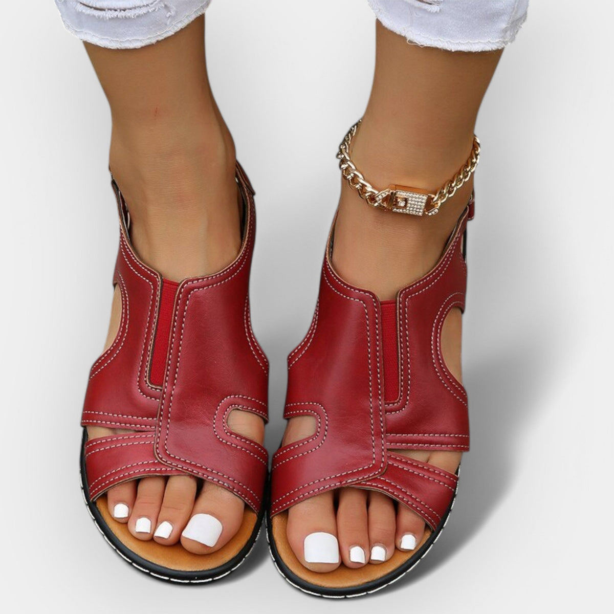 Sandalias de piel elegantes