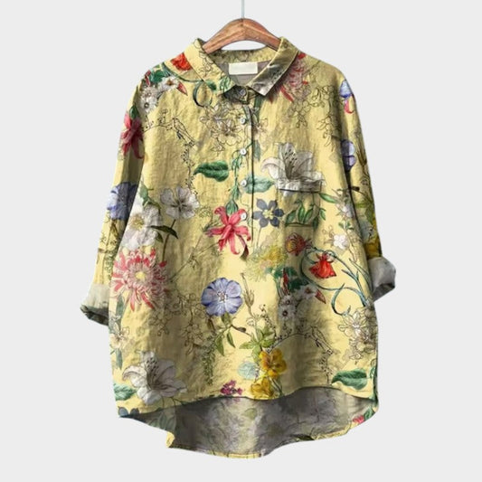 Livia | Blusa premium con detalles de encaje