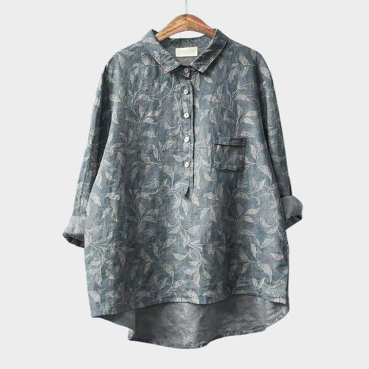 Lena | Blusa premium con acabados de encaje