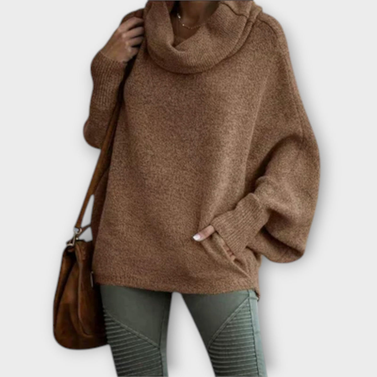 Ulrike - Suéter elegante de mujer estilo cuello alto