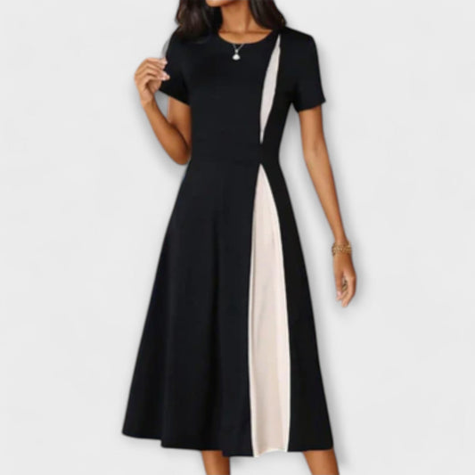 Hanne - Vestidos midi negro y blanco