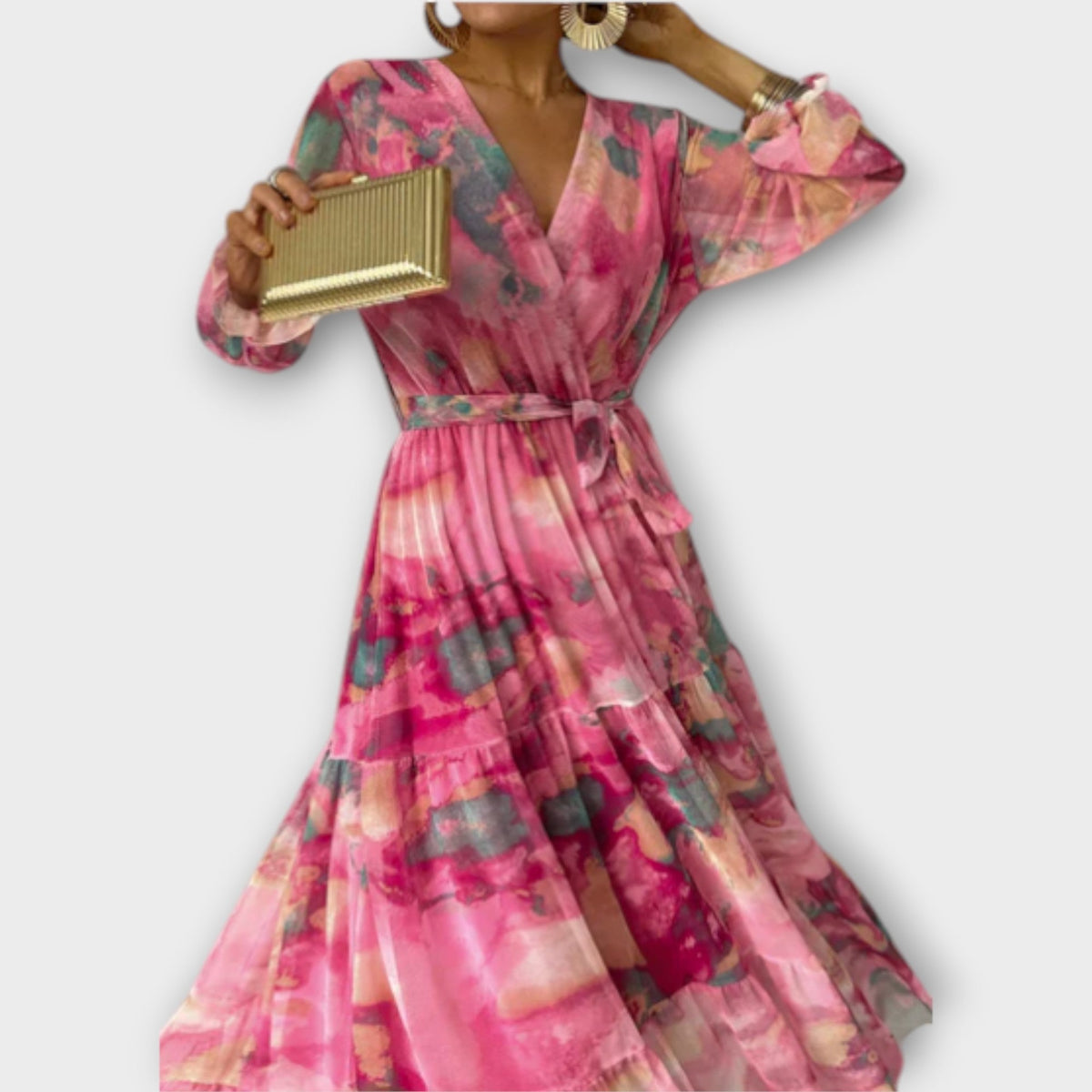 Evelyn - Vestido maxi Aquarelle Dream