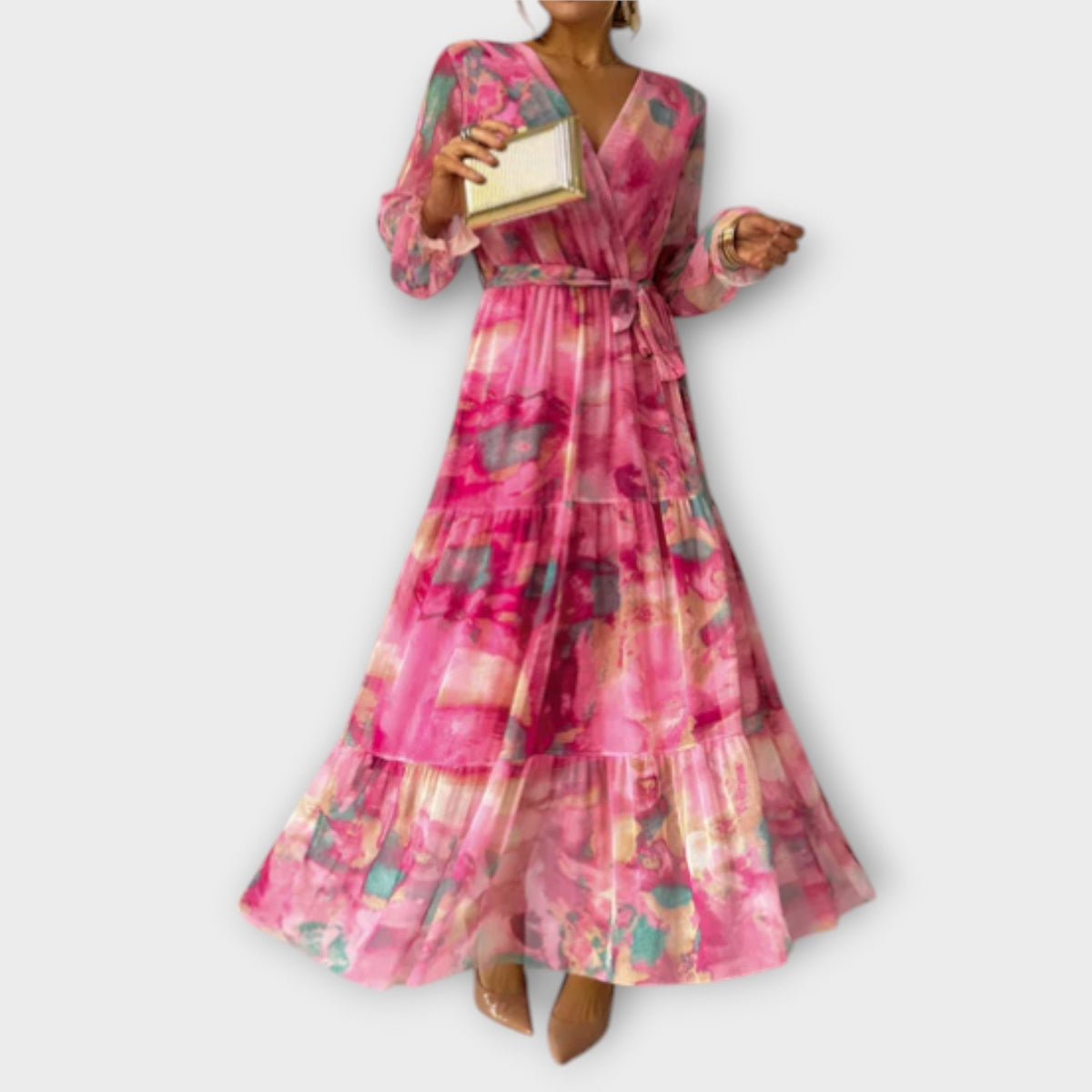 Evelyn - Vestido maxi Aquarelle Dream