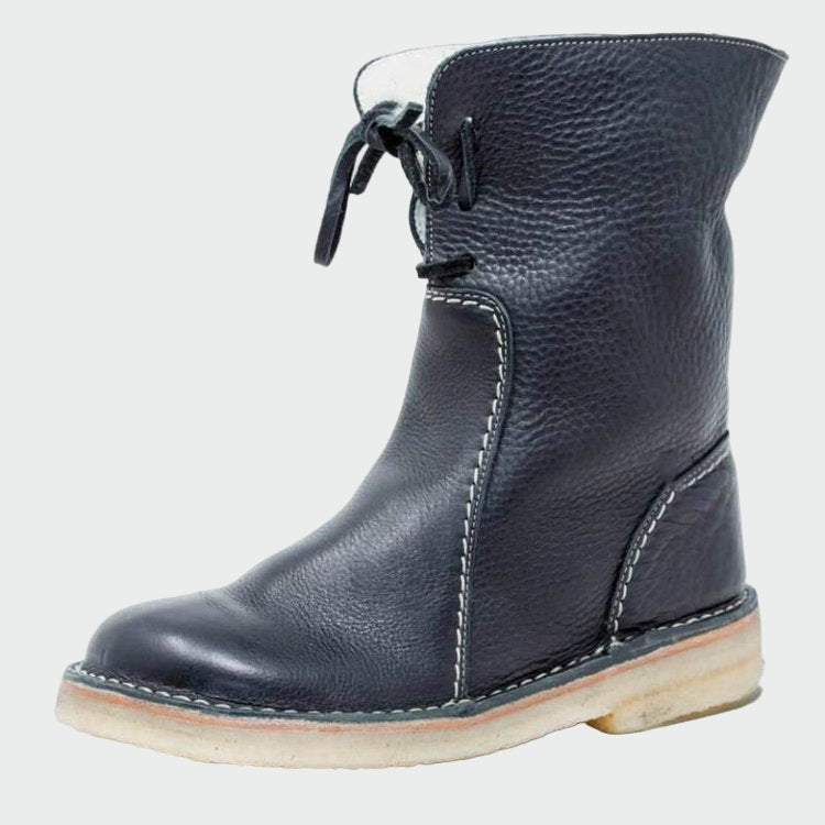 Zapatos de cuero impermeables con forro de lana