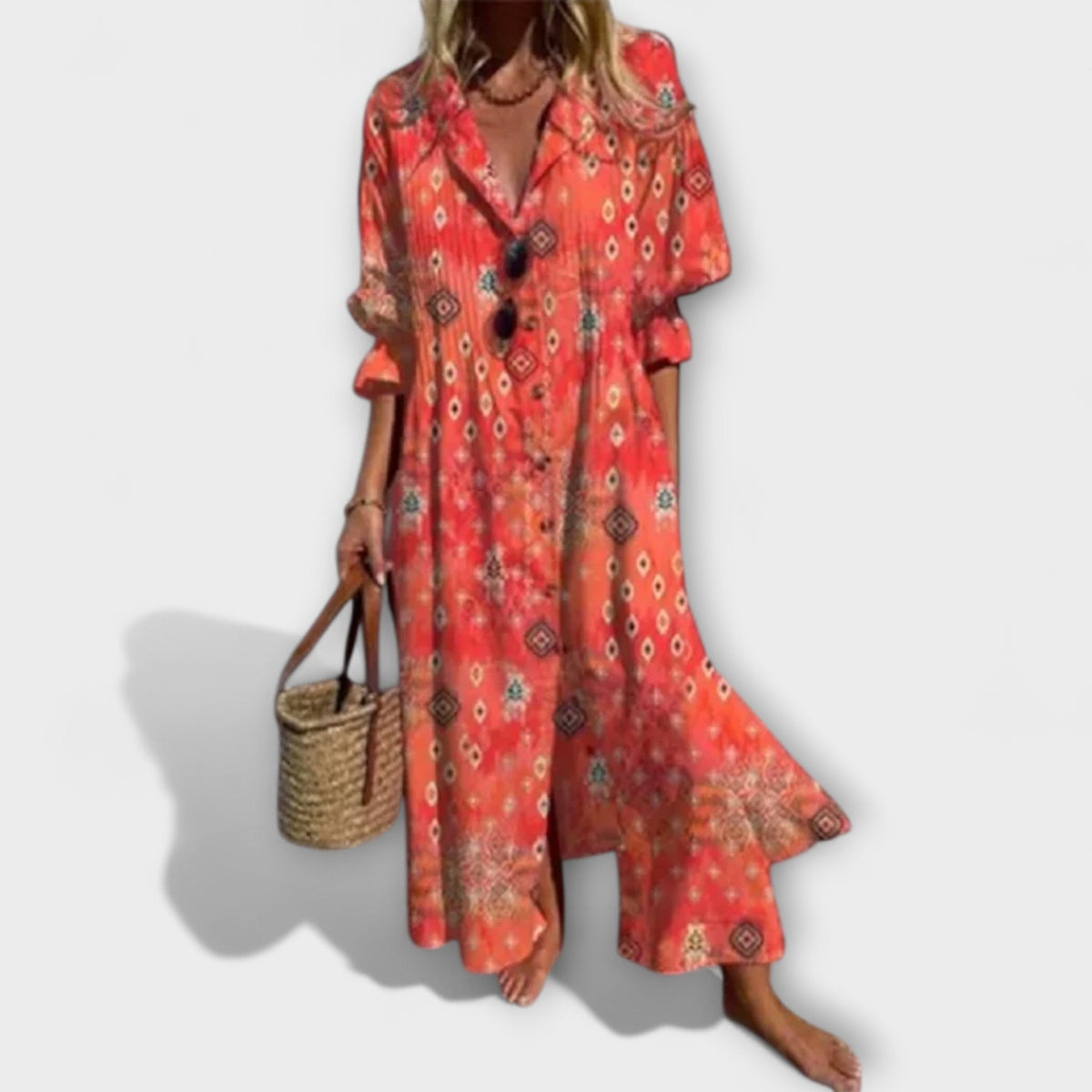 Lila - Vestido Maxi Lichotivé con Cobertura para el Vientre