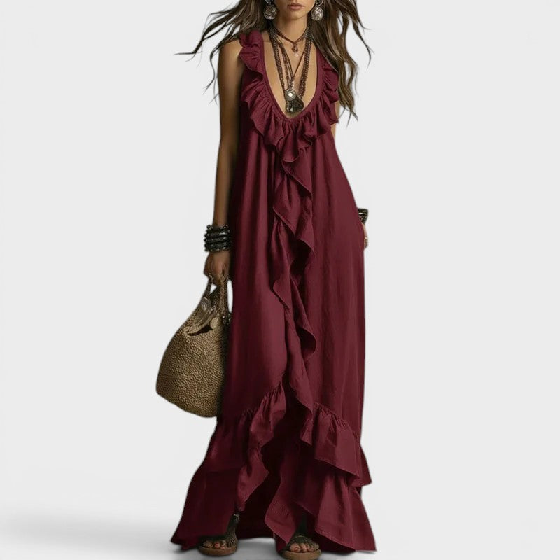Fabiana | Vestido Boho con Volantes