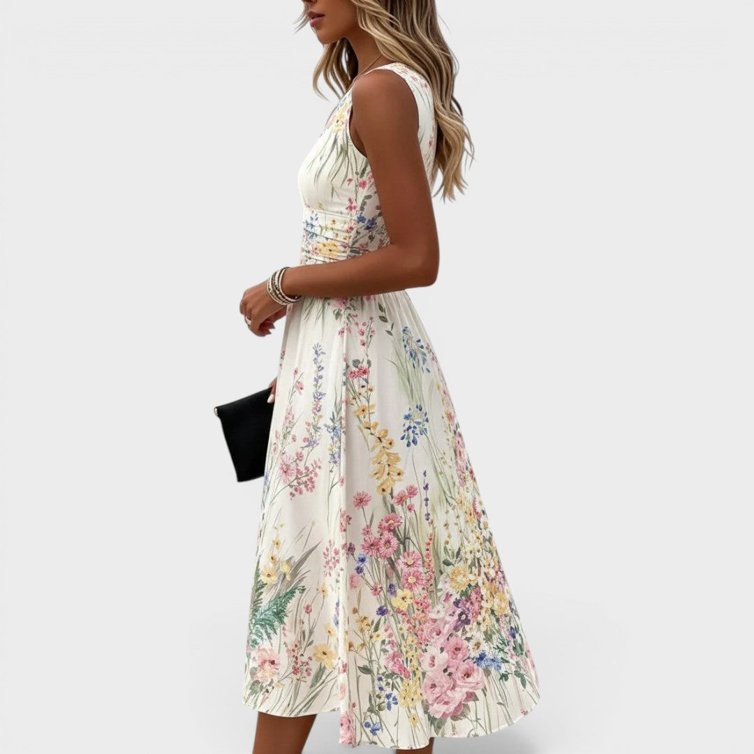Noémie | Vestido midi floral elegante