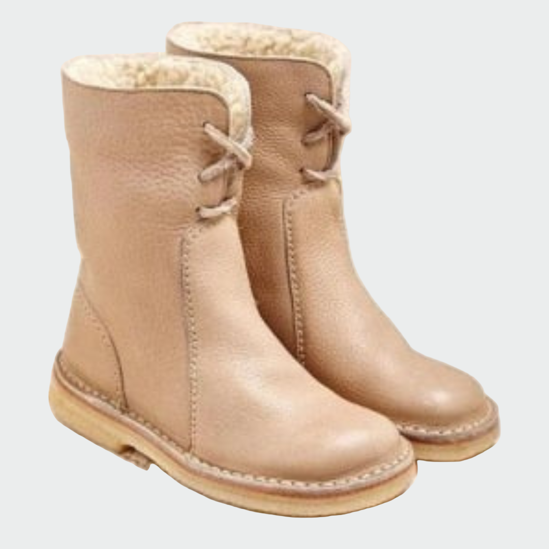 Zapatos de cuero impermeables con forro de lana