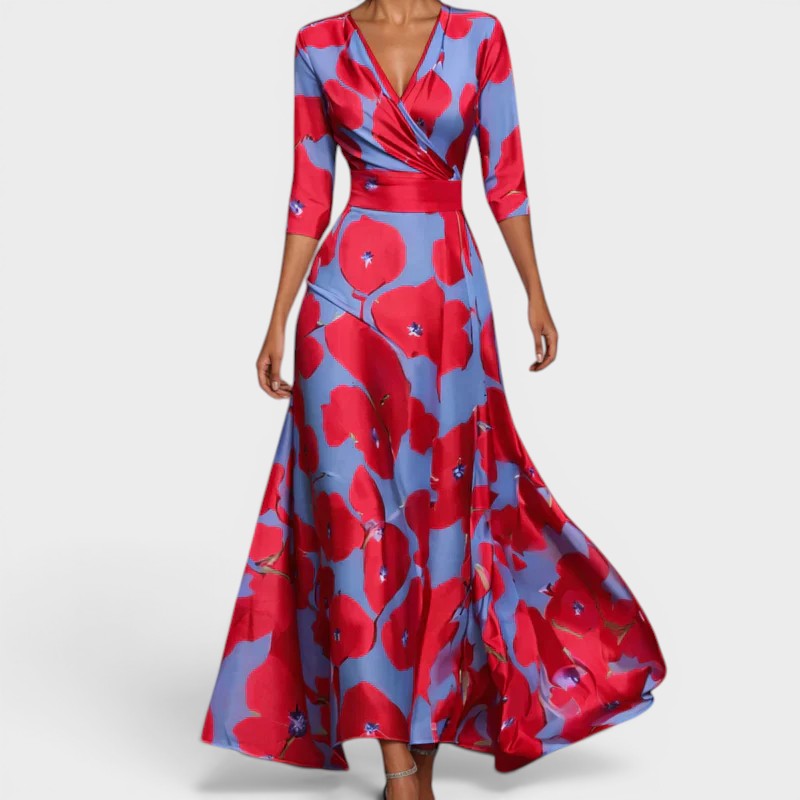 Monique | Vestido largo floral moldeador