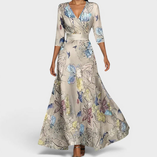 Monique | Vestido largo floral moldeador