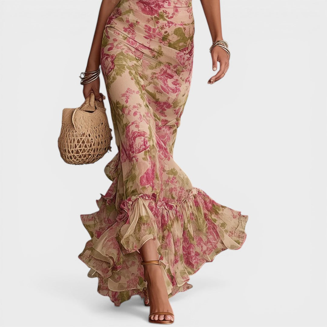 Sara | Vestido maxi vintage con flores