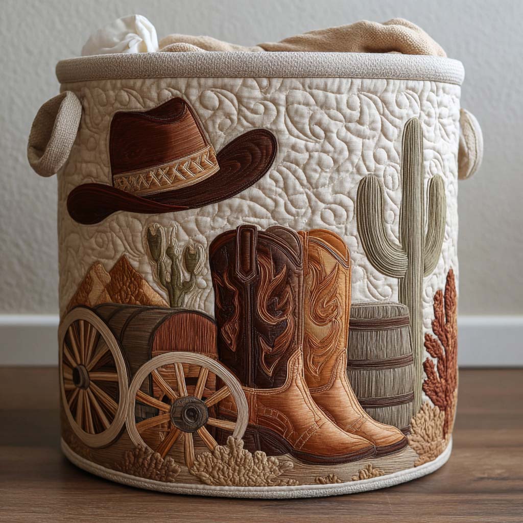 Estilo Western | Cesta de Almacenaje Acolchada