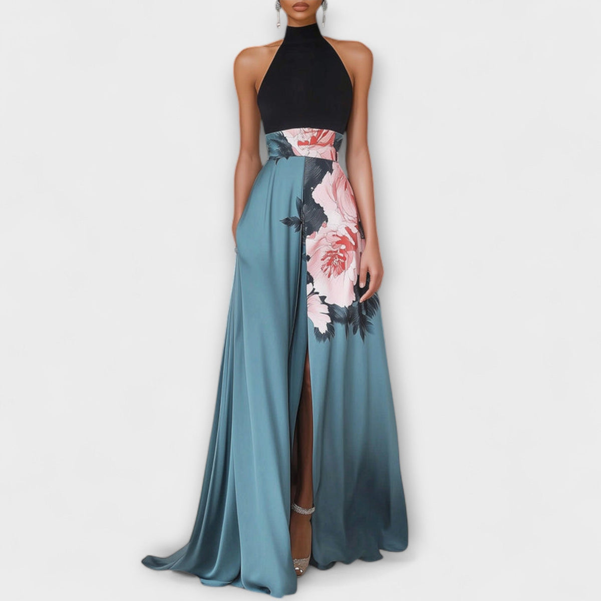 Natalie - Vestido Maxi A-line Floral