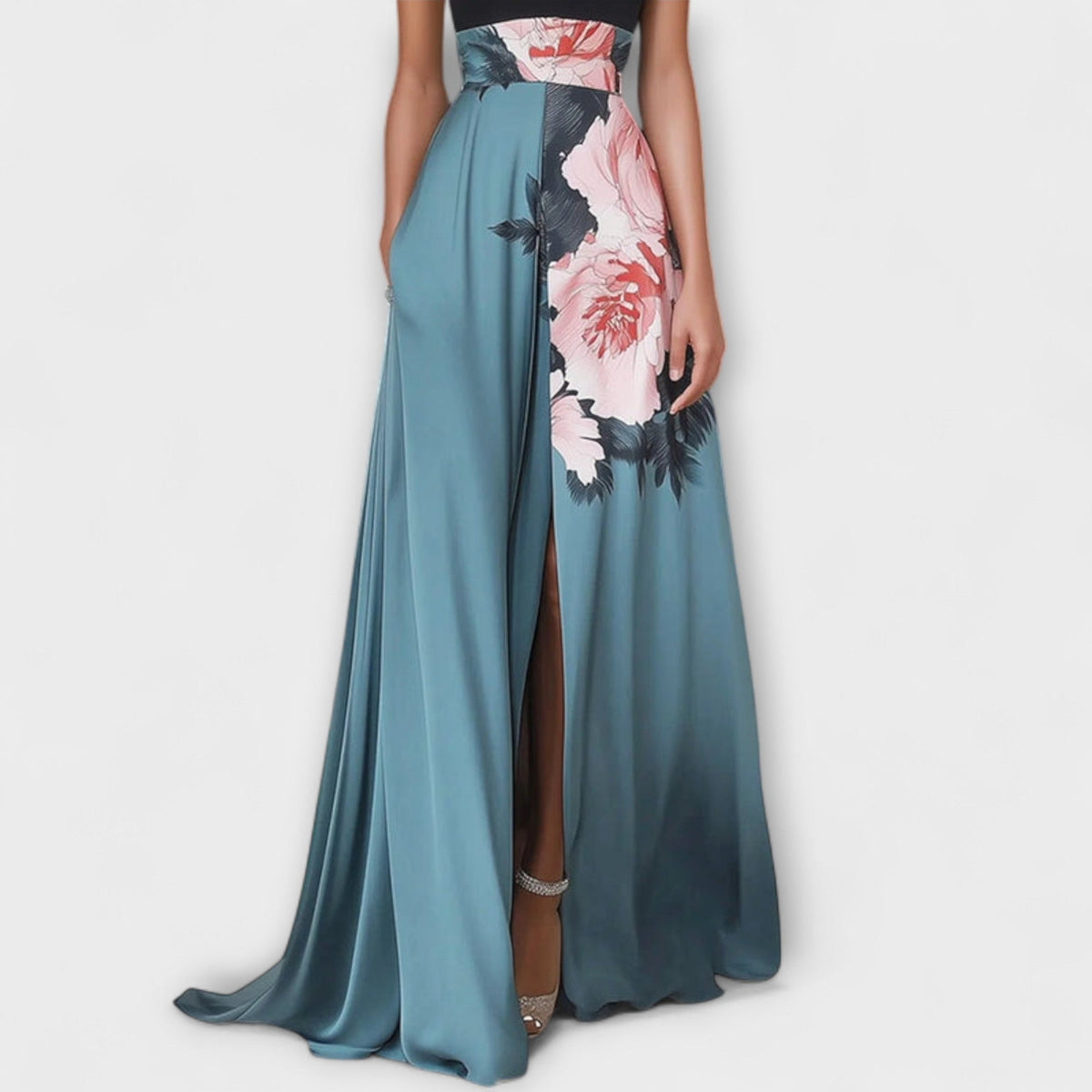 Natalie - Vestido Maxi A-line Floral