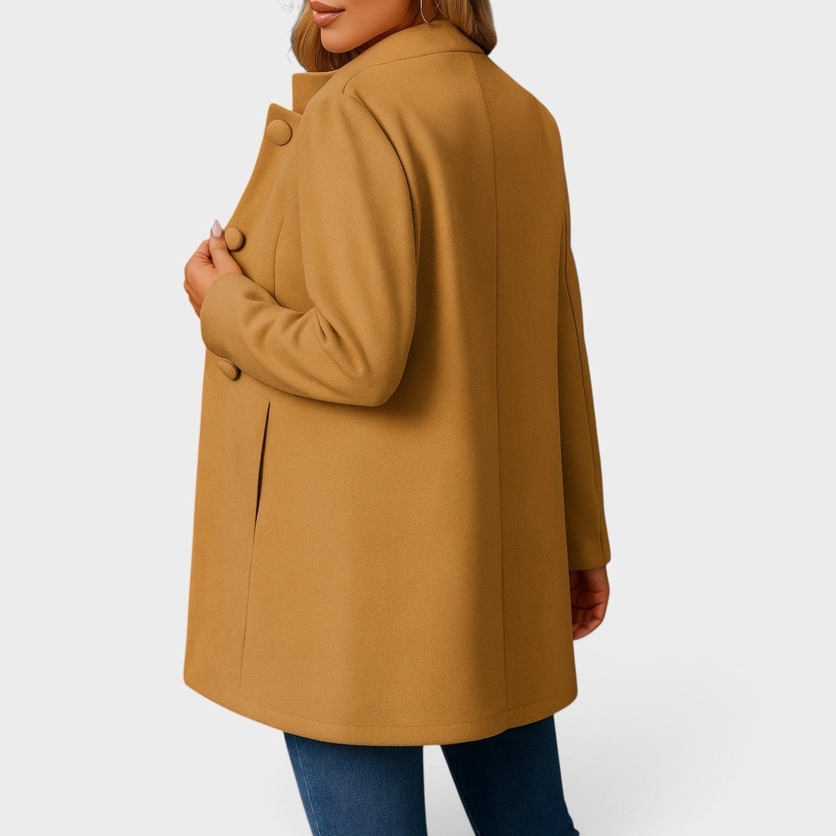 Rosalía™ | Abrigo con Cuello Alto