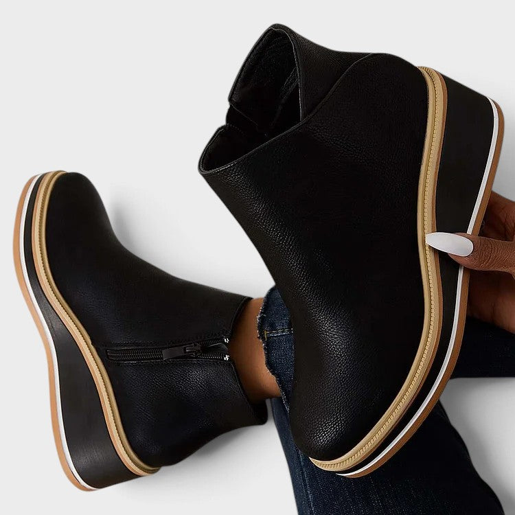 Marcela™ | Botines de Plataforma con Cremallera