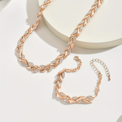 Berta™ | Set de Joyas de Espiga con Cristales