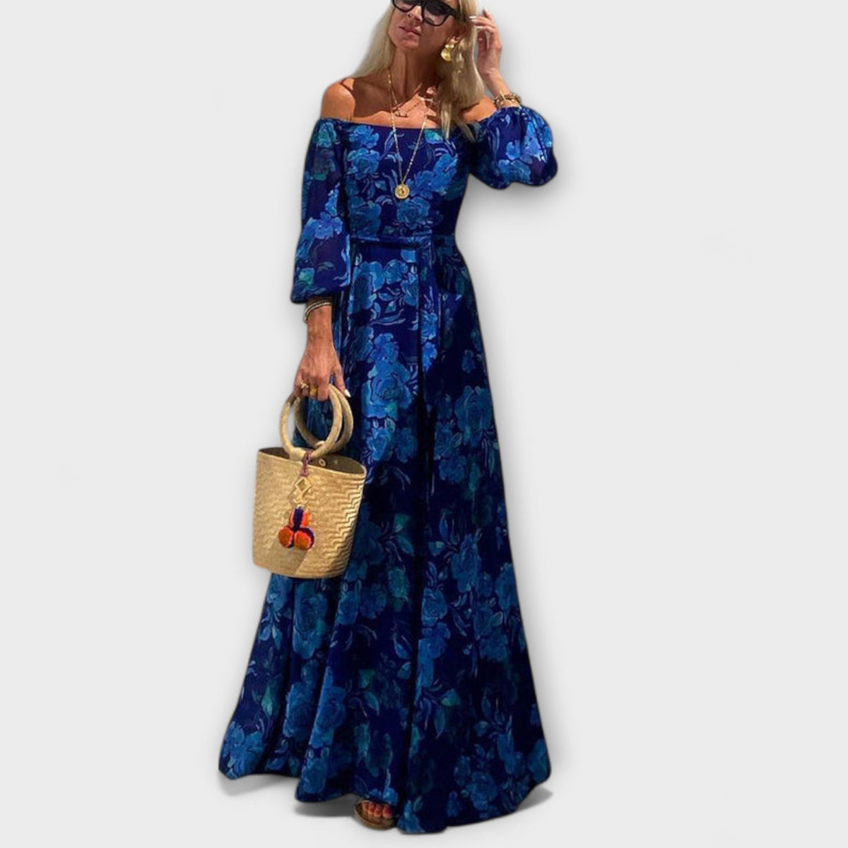 Ginepro - Vestido Maxi Floral Sin Mangas para las Vacaciones